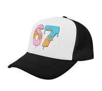 Générique Casquette 67 Crème Glacée - Couvre-Chef Rétro Drôle | Chapeau Trucker Vintage Numéro Six Sept | Casquette Soleil Réglable pour Maman Papa Amis | Cadeau Extérieur Voyage SPOR