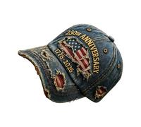 Générique Casquette américaine | Édition 250e Anniversaire Ajustable,Casquette de Baseball Ajustable pour Homme | pour activités de Plein air : Camping, randonnée, Course et Pique-Nique