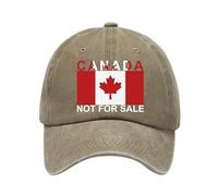 Générique Casquette Baseball Vintage Unisexe, Casquette de Baseball délavée pour Hommes et Femmes, Noire, Canada n'est Pas À Vendre