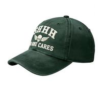 Générique Casquette « Dad Hat » Brodée « Shhh No One Cares » - Casquette de Baseball Ajustable, Effet Vieilli, Broderie Humoristique et Sarcastic pour Hommes et Femmes (#B)