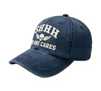 Générique Casquette « Dad Hat » Brodée « Shhh No One Cares » - Casquette de Baseball Ajustable, Effet Vieilli, Broderie Humoristique et Sarcastic pour Hommes et Femmes (#C)