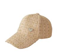 Générique Casquette de Baseball à la Mode, Petite Casquette à Bec de Canard à Carreaux avec Ligne dorée, Pare-Soleil et Casquette de Protection Solaire personnalisés for Femmes(Color:LightYellow)