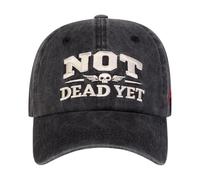 Générique Casquette de Baseball | Couvre-Chef en Coton brodé,Casquette Baseball Femme Ajustable Design Rétro Humoristique Texte Not Dead,pour Seniors, Voyage, Randonnée, Escalade, Vélo en