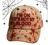 Générique Casquette de Baseball Halloween - Déguisements Amusants et Effrayants Unisexe,Accessoire Déguisement pour Soirée Cosplay Maison Hantée Fête Photo Feu de Camp Automne