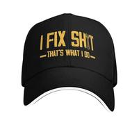 Générique Casquette de Baseball Humoristique 'I Fix Shit - That's What I Do' Vintage Réglable pour Homme et Femme Chapeau de Sport en Coton