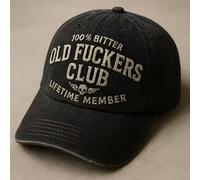 Générique Casquette de baseball vintage Old Fuckers Club, casquette réglable avec broderie audacieuse, membre à vie 100% brodé, pour les personnes d'âge moyen, les retraités, amateurs de rétro