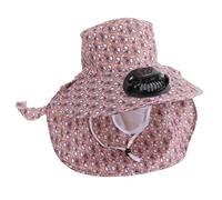 Générique Casquette de pêcheur à imprimé Floral avec Ventilateur de Refroidissement à énergie et Conception de Ventilation, Chapeau de Soleil pour randonnée, Plage, Vacances