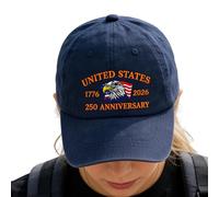 Générique Casquette Du 250e Anniversaire Des États-Unis | Casquettes Rétro Réglables,Bonnets Du 250ème Anniversaire | Pour Fête Halloween Plage Extérieur Pêche Été Camping Jardin Randonnée