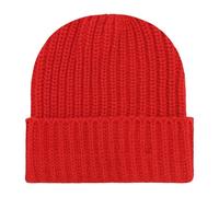 Générique Casquette Fille Queue De Cheval Unisex Beanie Winter Knitted Cuffed Soft Warm Hat for Men/Women Ski Watch Cap Casquette Plate Lin Homme (Red, One Size)