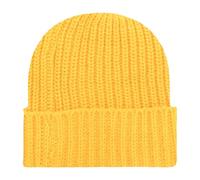 Générique Casquette Fille Queue De Cheval Unisex Beanie Winter Knitted Cuffed Soft Warm Hat for Men/Women Ski Watch Cap Casquette Plate Lin Homme (Yellow, One Size)