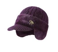 Générique Casquette Homme avec Cache Oreille, Bonnet d'hiver Chaud avec Thermique pour Les Oreilles Conception Isolante en Laine tricotée Contre Les froids