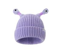 Générique Casquette Marque Brillant Petit Chapeau en drôle Chapeau Fait à la Main avec Oeil Peut être étiré Melon Enfant Noir (Purple, One Size)