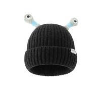 Générique Casquette Marque Brillant Petit Chapeau en drôle Chapeau Fait à la Main avec Oeil Peut être étiré Melon Enfant Noir (Black, One Size)