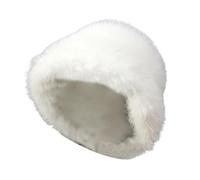 Générique Casquette pour Courir Hat Women's Winter Warm Furry Basin Hat Colorful Personality Ear Large Wide Brimmed Fisherman's Hat Casquette Skate Homme (White, One Size)