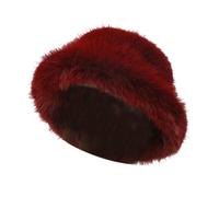 Générique Casquette pour Courir Hat Women's Winter Warm Furry Basin Hat Colorful Personality Ear Large Wide Brimmed Fisherman's Hat Casquette Skate Homme (RD1, One Size)