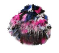 Générique Casquette pour Courir Hat Women's Winter Warm Furry Basin Hat Colorful Personality Ear Large Wide Brimmed Fisherman's Hat Casquette Skate Homme (B, One Size)