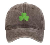 Générique Casquette Su Day Hat Green Baseball Cap Sha Mrock Embroidered for Man Women Funny Chapeaux Feutres (Coffee, One Size)