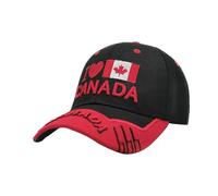 Générique Casquette Unisexe Adulte avec Feuille d'érable brodée, Chapeau Canadien emblématique pour Homme et Femme, Style Drapeau Québec, Ajustable et Confortable