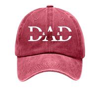 Générique Casquettes De Baseball,Chapeaux pour La FêTe des PèRes Chapeau pour Papa Chapeau avec Noms d'enfants Casquette De Baseball PersonnaliséE pour Hommes pour Papa Papa Et (Red, One Size)