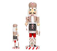 Générique Casse-Noisette Bonhomme en Pain d'Épice - Casse-Noisette Pain d'Épices 36 cm Décor de Table | Pièce Maîtresse Collectible pour Cheminée Étagère Fête de Noël