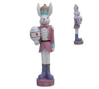 Générique Casse-Noisette de Pâques en Forme de Lapin,Figurine en Résine Colorée Traditionnelle - Figurine de Table de Lapins Soldats,pour la Déco de Printemps sur Manteau de Cheminée ou dans l'Entrée