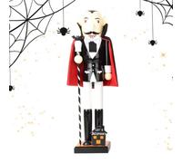 Générique Casse-Noisette d'halloween - Statue de Soldat Effrayant | Décor | Figurine en bois debout de 38CM avec des détails sculptés complexes, ornement saisonnier étrange pour cheminée