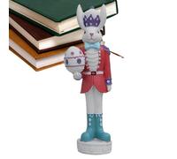 Générique Casse-Noisette Lapin de Pâques,Figurine en Résine Colorée Traditionnelle | Figurine de Table de Lapins Soldats | pour la Déco de Printemps sur Manteau de Cheminée ou dans l'Entrée