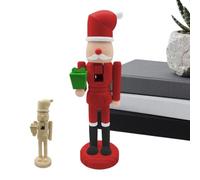 Générique Casse-Noisette Non Figurine d'art de Noël Vierge Non Peinte | Ornements de Bureau en Bois Casse-Noisette DIY Pour bureau à domicile, intérieur, dessus de bureau, étagère, manteau de