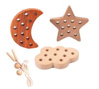 Générique Casse-tête À Lacer, Lot De 3 Casse-tête D'activités D'enfilage, Jouets À Enfiler Cartes À Coudre pour Enfant, Jouets Éducatifs À Lacer De Forme avec Corde pour Le Développement Précoce