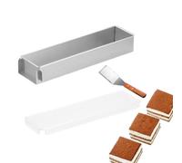 Générique Casserole à gâteau rectangulaire Pane Tiramisu avec Assiette de Chicane Amovible poêle à gâteau Rectangle Non cadré Moule à gâteau glacée Facile à Nettoyer pour la Cuisine