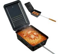 Générique Casserole À Popcorn De Camping | Ustensile Culinaire Pliable Antiadhésif | Machine À Popcorn avec Longue Poignée | pour Pique-Nique randonnée Voyage Cuisson Plein air Gril BBQ Nouilles
