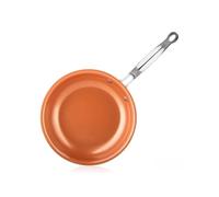 Générique Casserole antiadhésive ronde couleur cuivre, idéale for la cuisine familiale (œufs, steaks, etc.)(24cm)