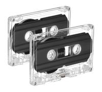Générique Cassettes Audio Vierges 30 Boîtiers Transparents en Plastique Lot de 2 Format , Style Rétro pour Enregistrement Musical et Vocal Facile