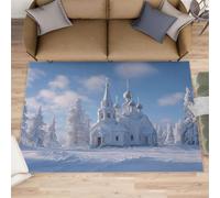 Générique Castle Tapis de Bain pour Salle de Bain, forêt d'hiver, Petit Tapis Lavable et antidérapant pour décoration d'intérieur 60 x 90 cm