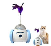 Générique Cat Ball Dispenser, Rolling Treat Ball Feather, 4.72x4.72x3.54 inches, Interactives Slow Feeder, Engaging Food Puzzle, Interactive Treat Toy for Cats & Dogs (Multicolor)