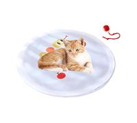 Générique Cat Ball Toy - Interactive Cat Toy, Electric Rolling Ball in Cover, Automatic Rolling Toyy, 2 in 1 Catching Game Use for Pet Indoor Play Exercise Floor Activity Hunting Chasing Enrichment