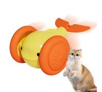 Générique Cat Ball Toy, Whale Shape Design, 7.5x4cm/2.95x1.57 inches Automatic Rolling, Electric, Light-Up Feature, (1 Piece), for Indoor and Kitten Training ABS + TPU
