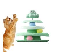Générique Cat Ball Track Toy, 3-Layer Interactive Roller Game, Exercise and Treat Puzzle, Indoor and Outdoor Enrichment, Engaging Scratch Pad for Small Space Play & Hunting Fun