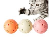 Générique Cat Balls, Hollow Out Cat, Kitten Rattle Game, Interactive Pet, Exercise Chew Toy, Great for Indoor Play and Small Animal Enrichment, 1.77 inches, 3 Pieces