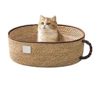 Générique Cat Basket | Cup Design Cute Pet Sleeping Nest | Cotton Rope Woven Cat Basket | for Bedroom Office Table Bedside Floor Corner Living Room