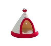Générique Cat Bed, Accessoires for Animaux de Compagnie : Lit-Tente Coupe et Confortable for Chats et Chiens - Idée Cadeau de Noël,Parts(Apple)