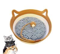 Générique Cat Bed, Cats Bed with Toy Tail,Hand Woven Toy Basket for Large Cats,Scratch Resistance Easy to Clean, for Small & Larges Cat & Dog (B-1,Medium)
