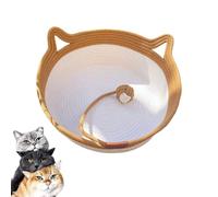 Générique Cat Bed, Cats Bed with Toy Tail,Hand Woven Toy Basket for Large Cats,Scratch Resistance Easy to Clean, for Small & Larges Cat & Dog (A,Small)