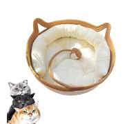 Générique Cat Bed, Cats Bed with Toy Tail,Hand Woven Toy Basket for Large Cats,Scratch Resistance Easy to Clean, for Small & Larges Cat & Dog (C,Large)