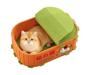 Générique Cat Bed - Felt Nest for Evaluation | Indoor Living Room House with Resilient Fiber Sleek & Kitten Rest Spot for Seasonal, Home and Professional Playing Scratching Sleeping Utility