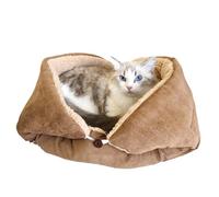 Générique Cat Bed for Indoor Cats,2 in 1 Plush Cat Blanket Cat Cushion Bed Kitten Bed Soft Warm Washable Foldable Sleeping Bag Mat Blanket, Cat Nest Semi-Enclosed Cat House Cat Tent,for Indoor Warm