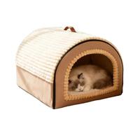 Générique Cat Bed - Plush Sleeping Cushion for Cats & Kittens, Soft Fleece Interior with Non Slip Base, Ideal for Napping &Lounging, Perfect for Home Bedroom Or Living Room Use,