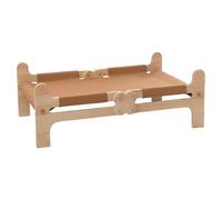 Générique Cat Bed, Portable Raised Pet Cot, 23.62x14.37x8.27 inches Elevated Cat Furniture for Patio, Beach, Garden, Lawn, Backyard Home, Breathable and Travel-Friendly Design
