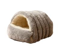 Générique Cat Bed - Sleeping Nest | Plush Fabric with PP Cotton Filling, Round Calming Cushion Design, Raised Edge Support for Head Neck Comfort, Lightweight Washable Resting Spot for Kittens Small