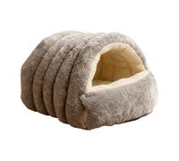 Générique Cat Bed - Sleeping Nest | Plush Fabric with PP Cotton Filling, Round Calming Cushion Design, Raised Edge Support for Head Neck Comfort, Lightweight Washable Resting Spot for Kittens Small